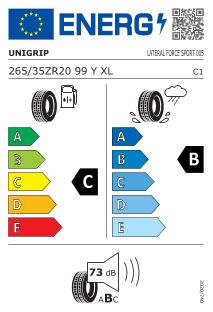 265/35 R20 99Y XL UNIGRIP (Gripmax) Anvelope noi de vara cu protectie janta