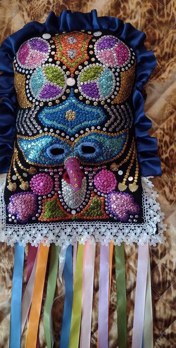 Кукерска маска, гугла капашон,, ръчна изработка, уникат, Сурва, Кукерл