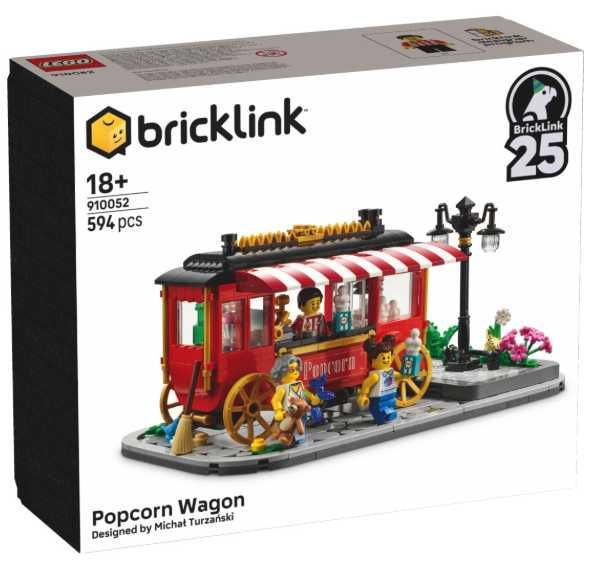 Lego BrickLink: 910052 - Popcorn Wagon, 910030 - Snack Shack, 910041 - Camping Adventure