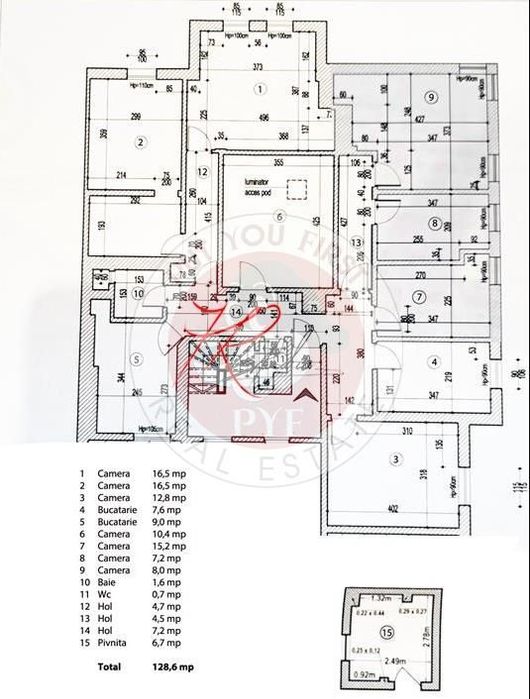 Piata Romana I 7 camere I 106mp I semidec I B6638