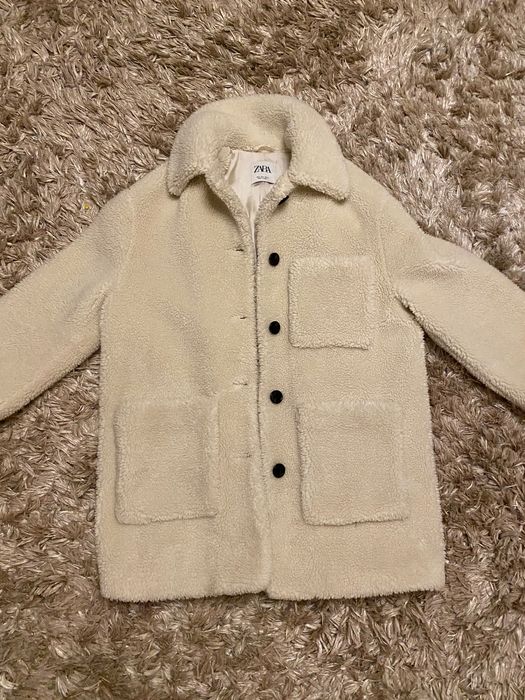 Palton Teddy bear Zara oversize marime S