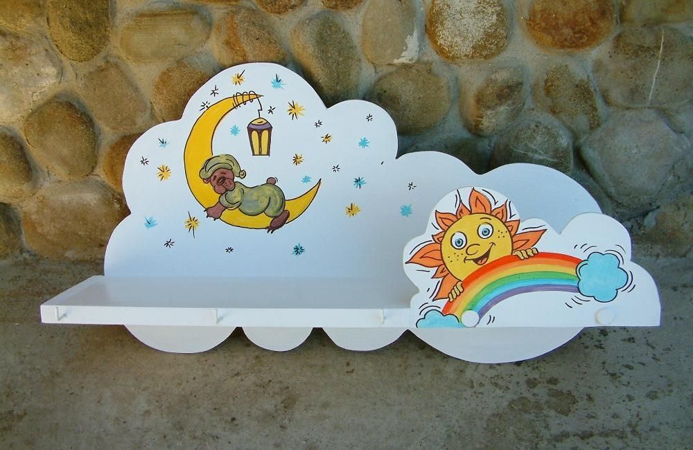 етажерка облак за детска стая