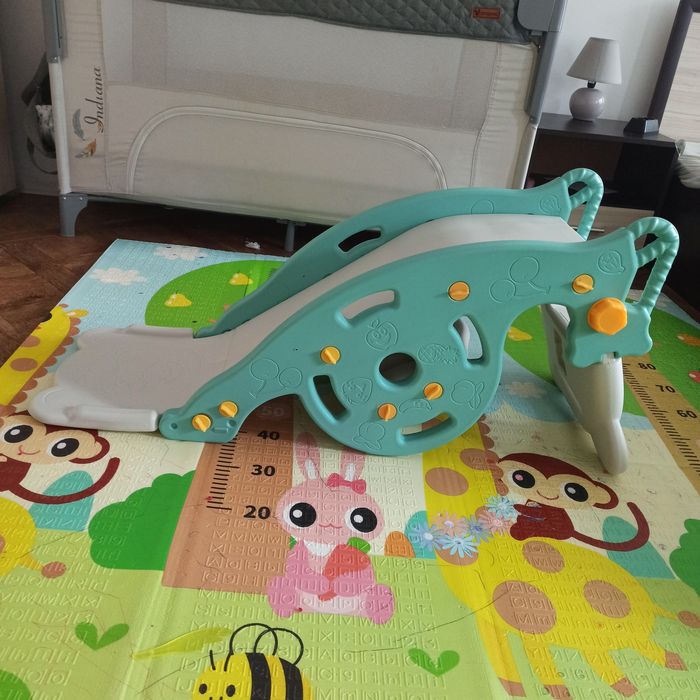 Детска люлка,пързалка и баскетболен кош 3 в 1