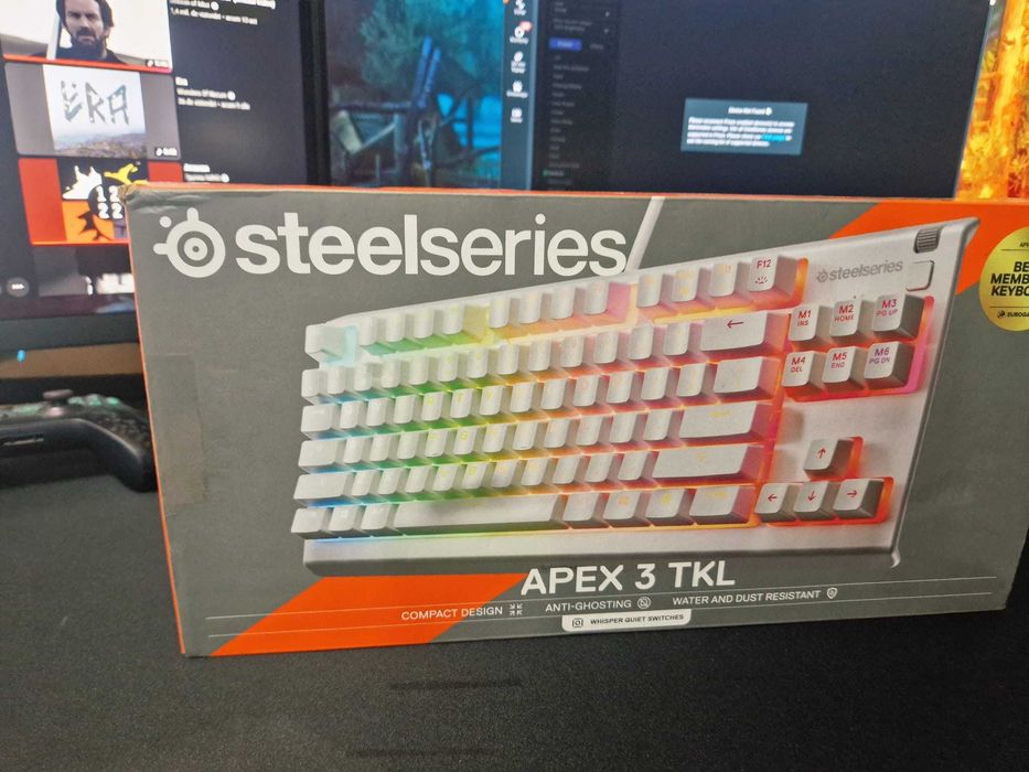 Tastatura Gaming SteelSeries Apex 3 TKL alba