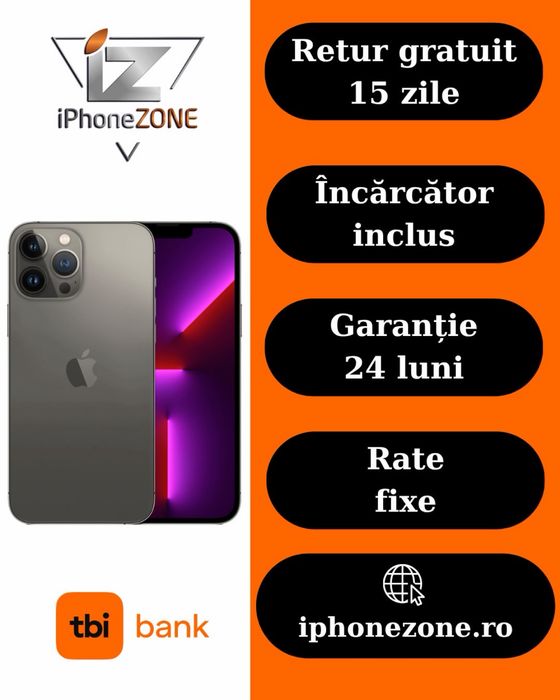 Iphone 13 Pro Max 256GB Negru Garantie Rate BuyBack - iphonezond.ro