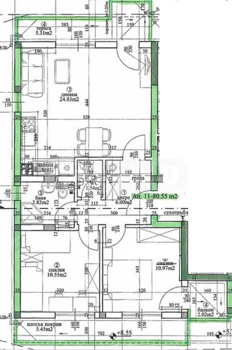 Тристаен апартамент ново строителство в кв. Виница
