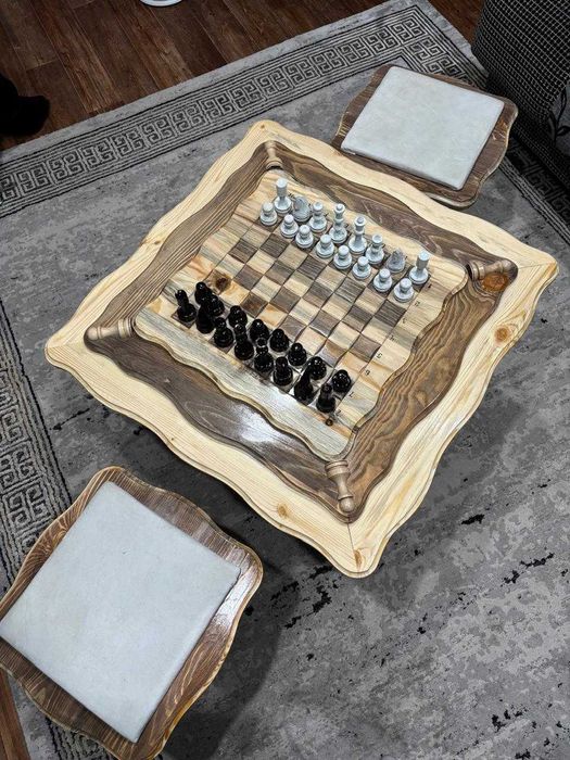 шахматный  стол ручной работы