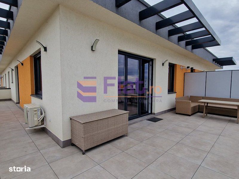 Penthouse de închiriat | 2 camere | Coresi – Tractorul | Terasă 50 mp