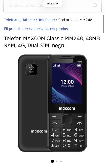 2 telefoane Maxcom Classic MM248 – NOI, SIGILATE