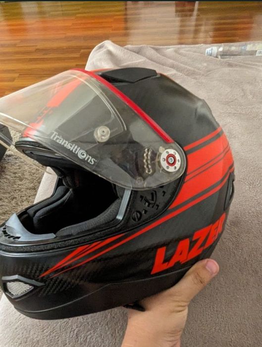 Lazer Kite Arrow PC - Black Carbon / Red Fluo - Mărimea: XL