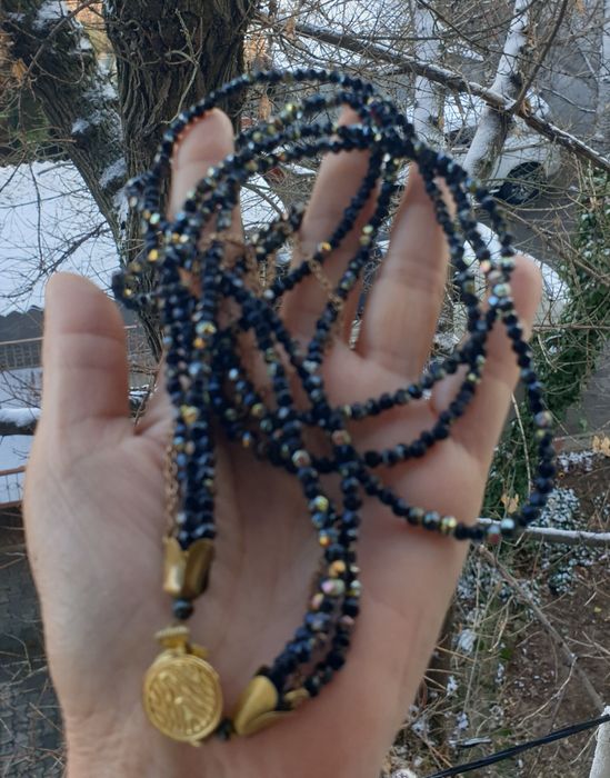 Бусы чешские аврора бориалис