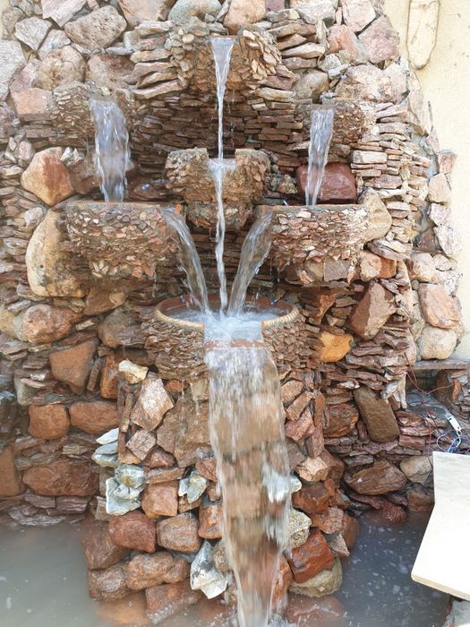 Водопад пруд можно для рыбок с пультом управления с подсветкой