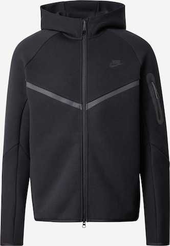Hanorac Nou original Nike Tech Fleece, made in Cambodgia, mar. M, culoare neagra