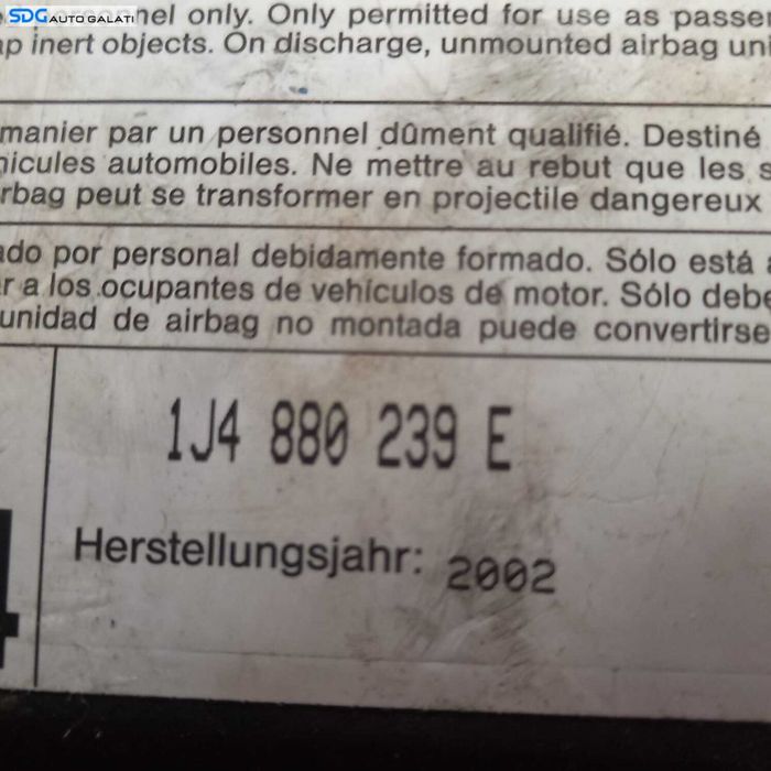Airbag din Scaun Stanga Fata Volkswagen Bora 1999 - 2005 Cod 1J4880239E [2138]