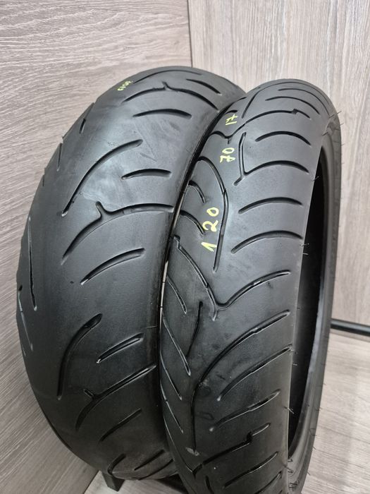 Set anvelope moto 120 70 17 cu 180 55 17 Bridgestone bt023