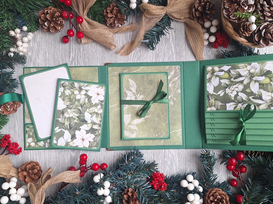 Скрапбук албум "Магическа звезда", с коледни елементи /53.1