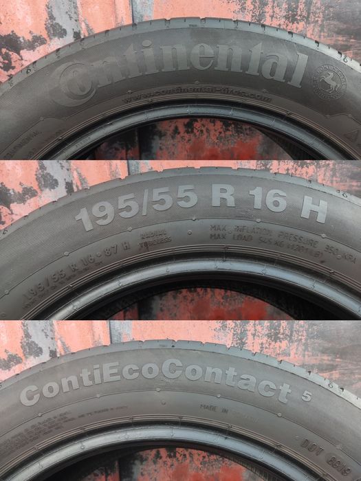 2бр летни гуми 195/55/16 Continental Eco Contact 5 
dot21
6.5mm
Добро
