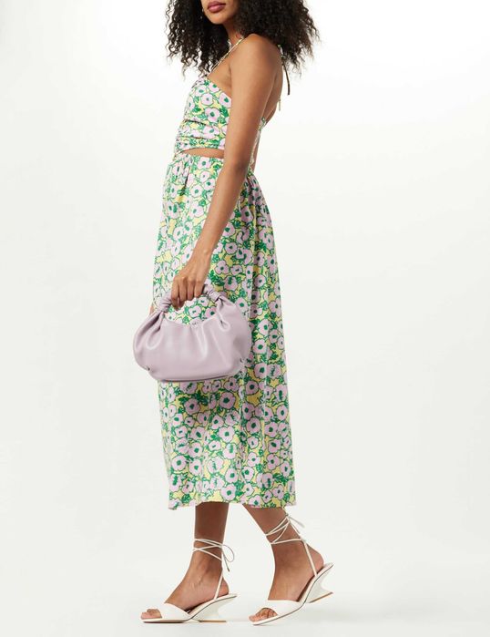 Rochie The Drop, Brinda din bumbac, cu decupaje si decolteu