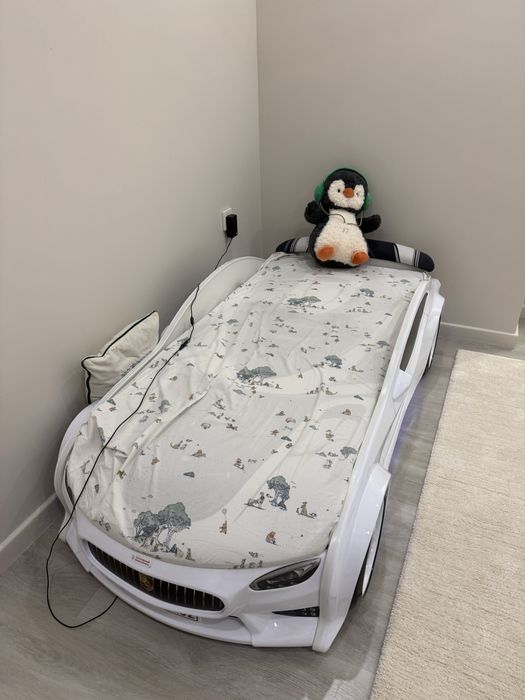 Детская 3D кровать-машина с матрасом