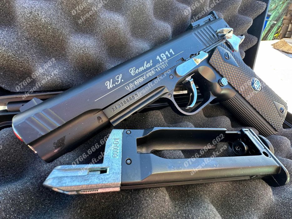 PISTOL DE 5 JOULI+!! (Model Recul) Co2 + Munitie Cu Aer Comprimat Colt