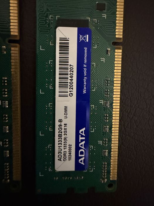 RAM памет Adata ddr3 1333 MHz 2 Gb 4 броя