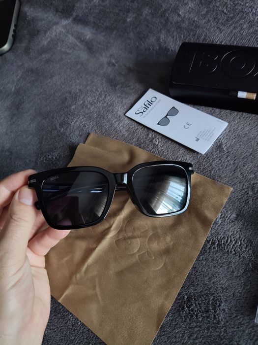 BOSS 1540/F/SK black ochelari de soare bărbătești culoare negru mărimea 54 noi originali