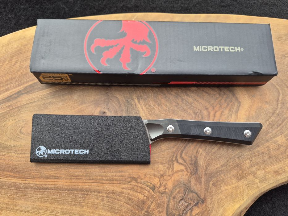 Фиксиран нож Microtech Santoku 3200-10BK,фултанг,G10