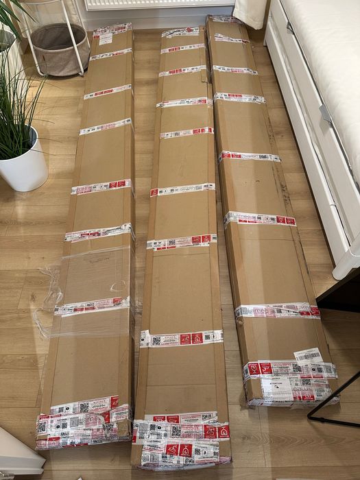 Riflaj despartitor decorativ premium 30x60x2750mm, 24buc, nou, alb mat