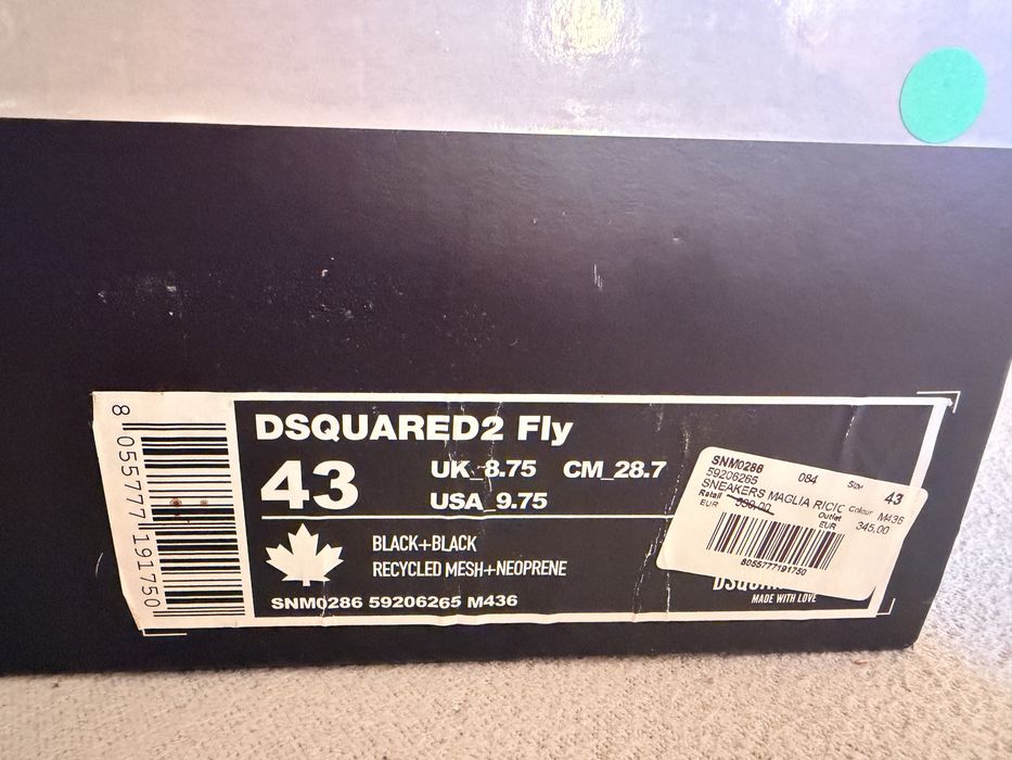 DSQUARED2 Fly marimea 43, Originali noi in cutie cumparati cu 1470