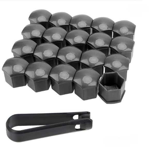 Капачета за болтове на джантите 19мм - 20 бр/к-т - ГРАФИТ