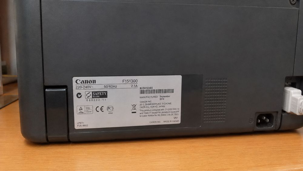 Лазерный принтер Canon i-SENSYS LBP3010B, рабочий, Windows 11