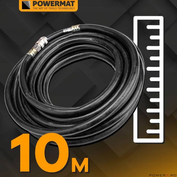 Furtun compresor aer comprimat, 15 metri 10x17 mm 20 bari, Powermat