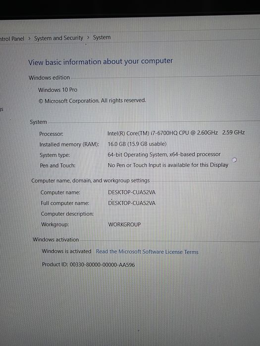 Laptop ASUS GL552V – i7 / GTX 960M / 1TB HDD