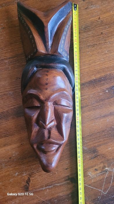 Африканска дървена ръчно изработена  маска за стена