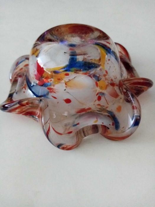 Винтидж пепелници  кристално стъкло Мурано,ковано желязо, стъкленица.