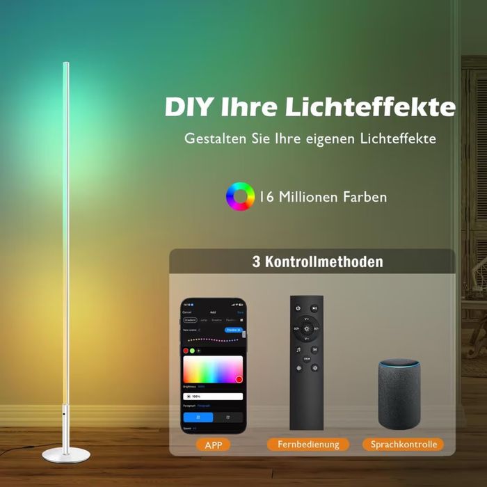 Lampa de colt Lumina Calda RGB din metal noua