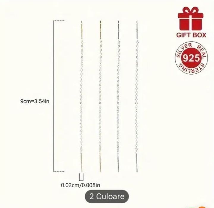 Vand cercei lungi argint simpli sau inima