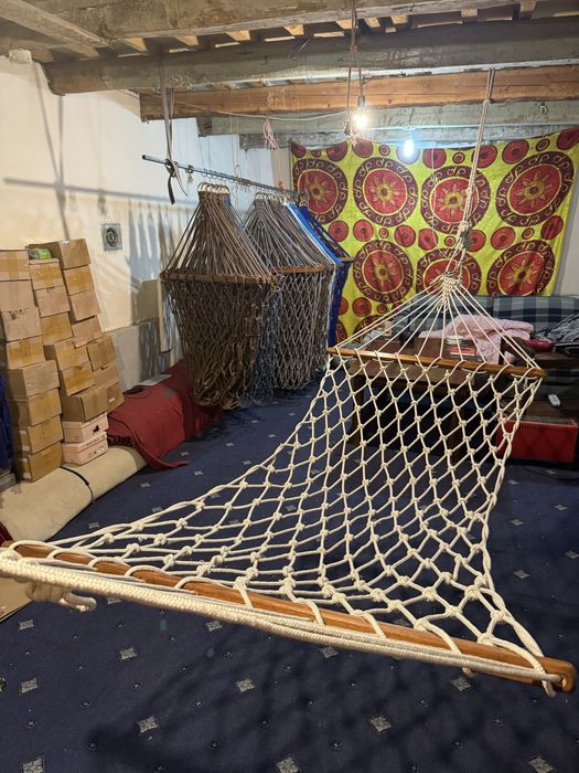 (СКИДКА!!) GAMAK ГАМАК сетчатый с деревянными планками ручная робота