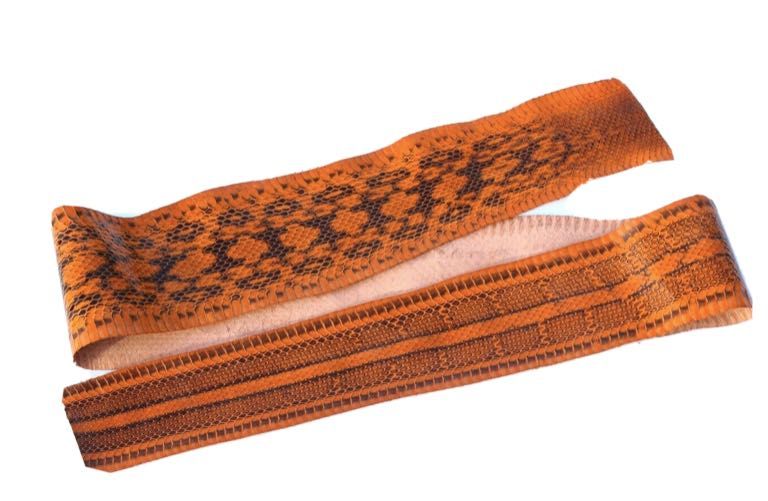 Piele sarpe exotic stil piton ASIA portocaliu maro negru bej mov roz