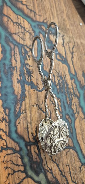 Антикварна Сребърна щипка