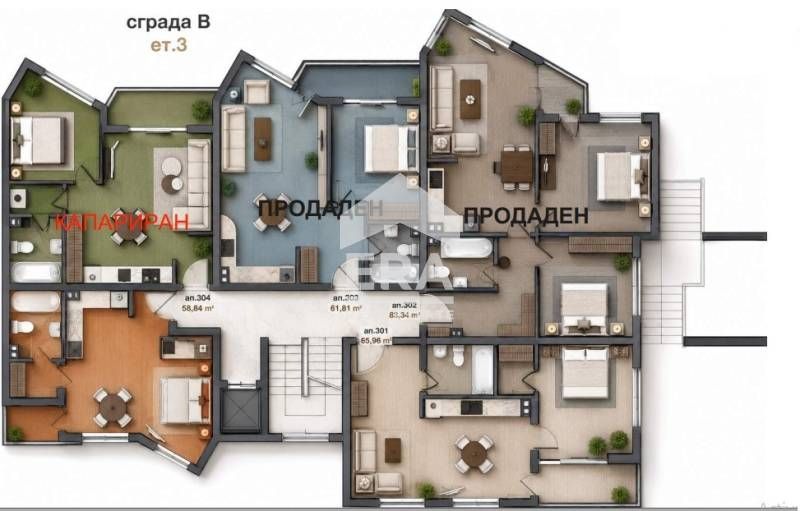 Едностаен инвестиционен апартамент за продажба, завършен до ключ в жил