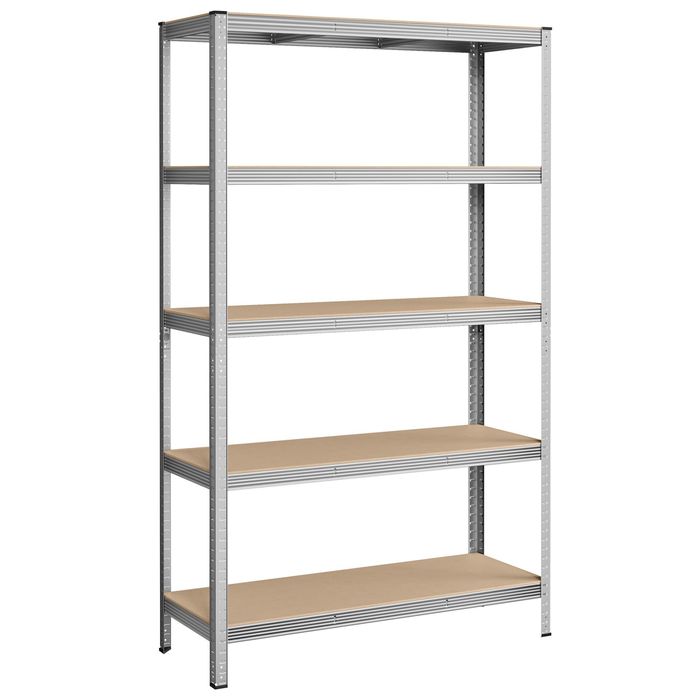 Метален стелаж за големи натоварвания SONGMICS, 5 регулируеми рафта, 60 x 120 x 200 см, до 750 кг