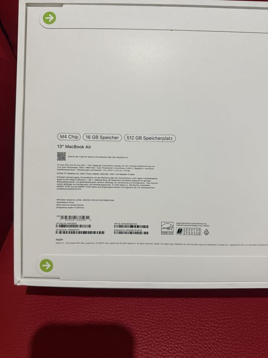 Laptop Apple air M 4 /512 gb