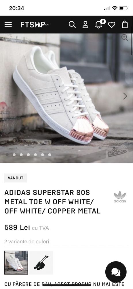 Superstar 80s clearance metal toe 34