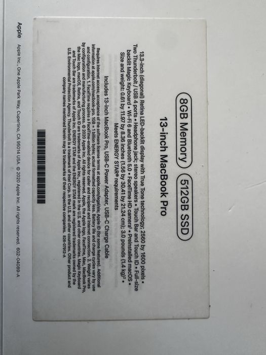 Macbook pro M1 512
