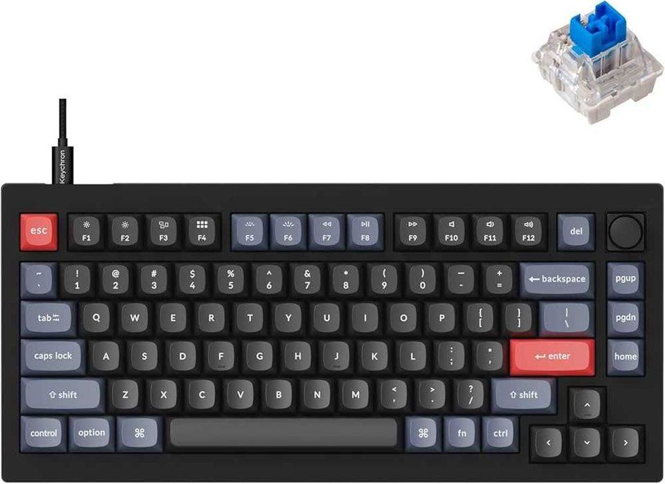 Механична Клавиатура Keychron V1 Hot-Swappable, Blue Switch