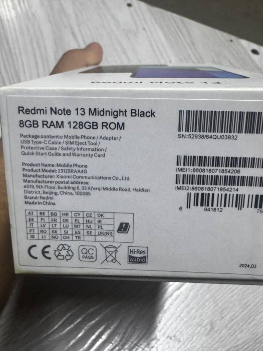 Redmi note 13. 8/128