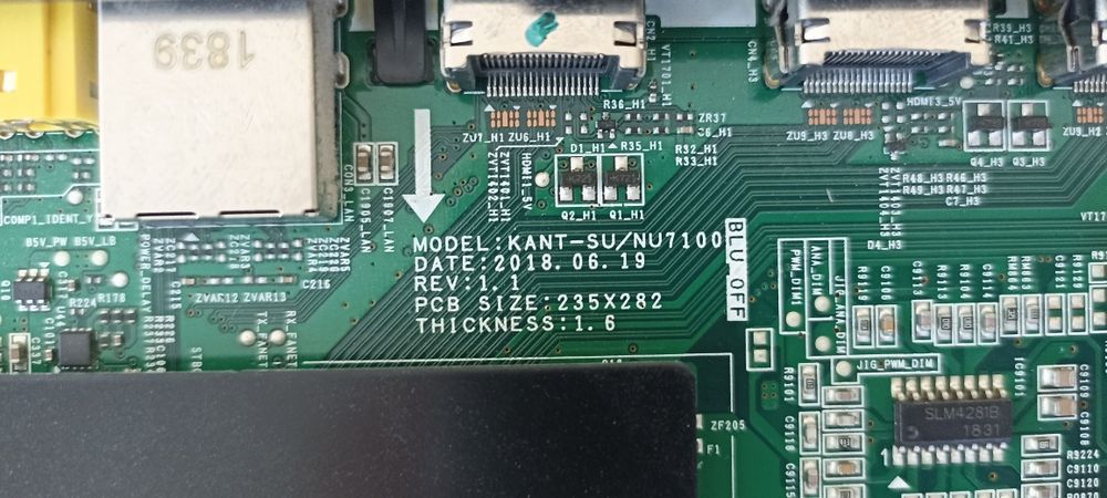 Placa de baza Samsung UE40NU7122K