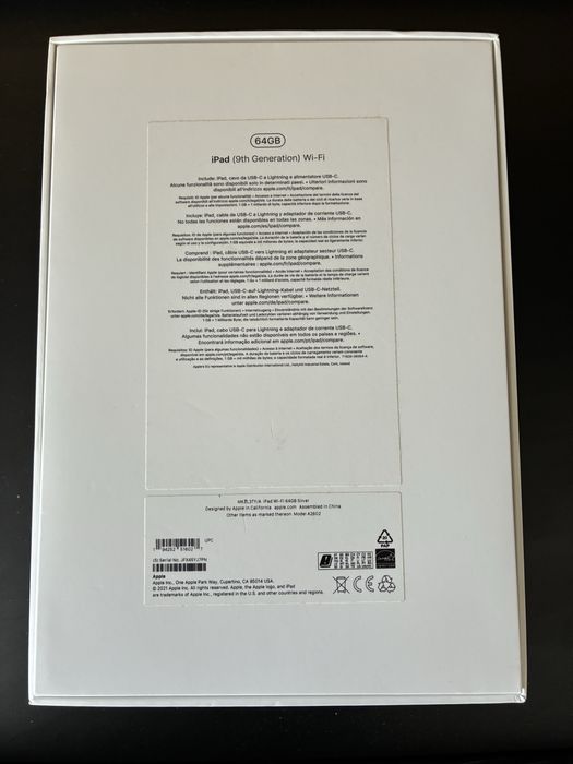 Apple Ipad 9th Gen 2023 10.2", 64GB, Wi-fi, като нов,комплект