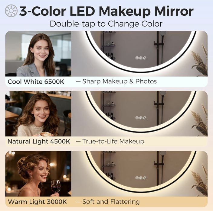 LED bluetoth огледало 60 см